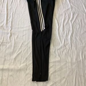 ADIDAS Women Black Joggers with White Stripes ( Size: M= Waist ~ 40-42) NWOT